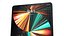 Apple iPad Pro 129 2021 Silver with pencil 3D model