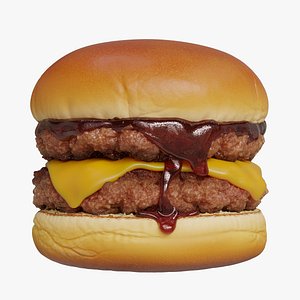 Realistic Double Burger 3D