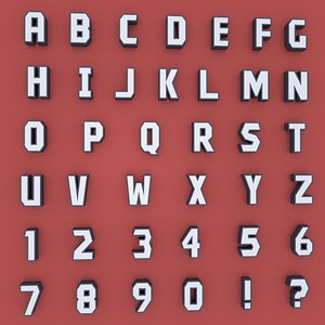 roman alphabet 3D model