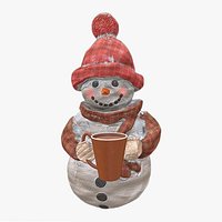 Snowman with mug