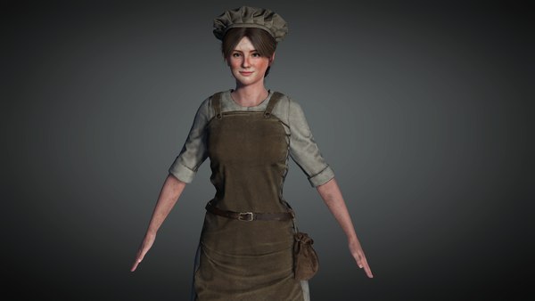AAA Medieval Female Character 01 3D model