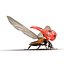 flying ladybug 3d model