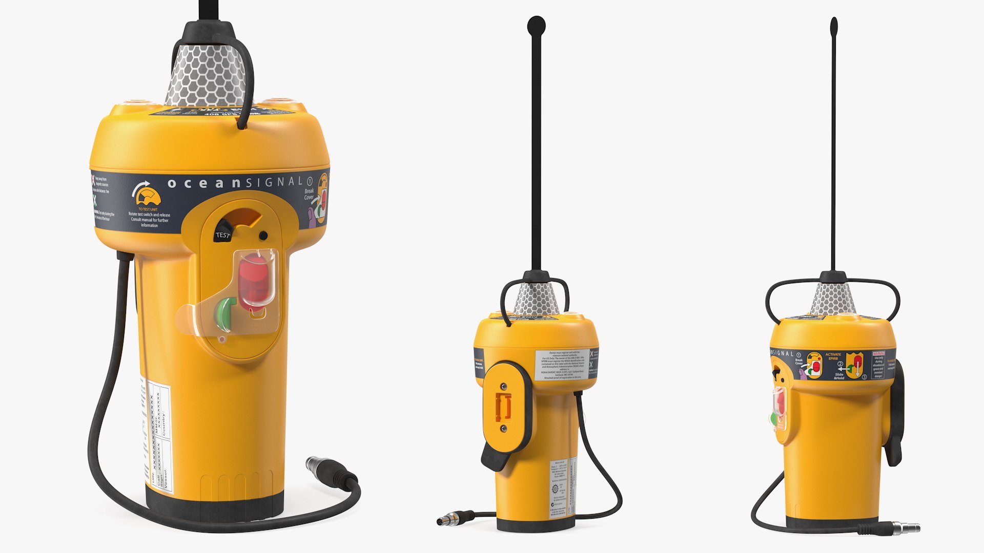 Ocean Signal Float Free E101V EPIRB with VDR 3D model preview