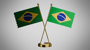 Table Flag of Brazil 3D