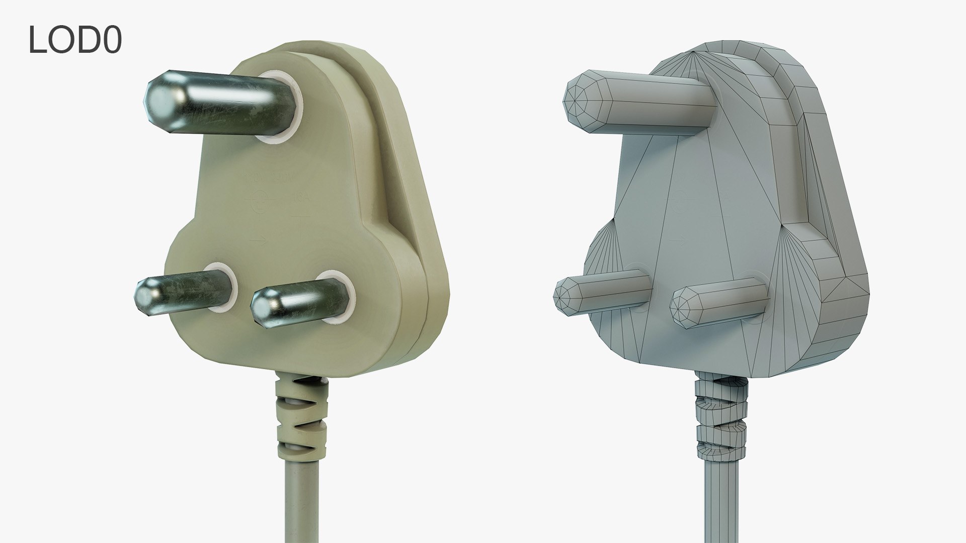 3D Model Electrical Plug Type M BS546 - TurboSquid 2276485