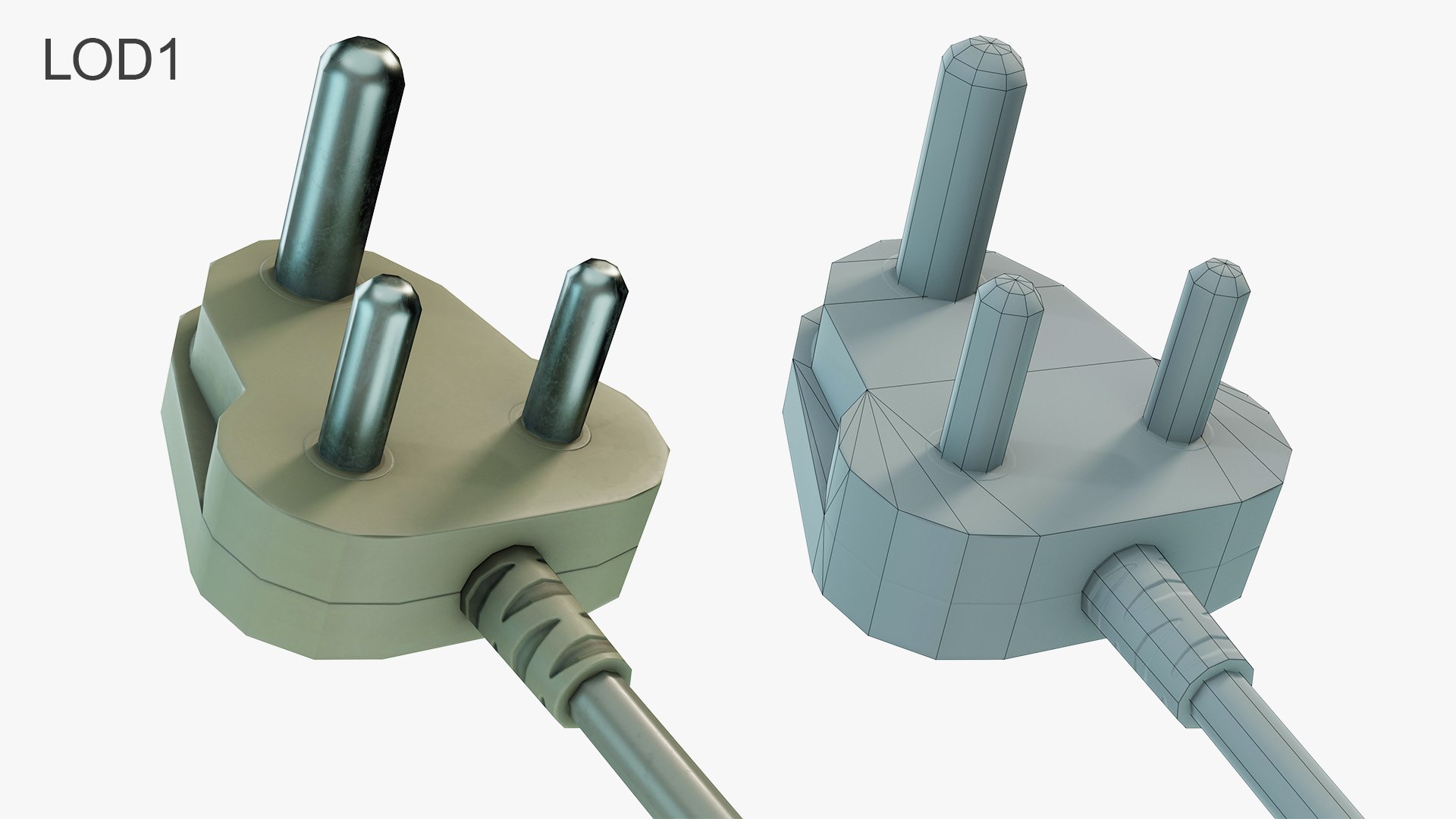 3D Model Electrical Plug Type M BS546 - TurboSquid 2276485