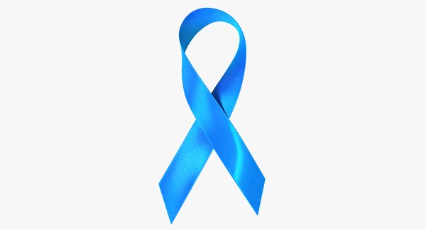 Blue ribbon awareness symbol 3D - TurboSquid 1250229