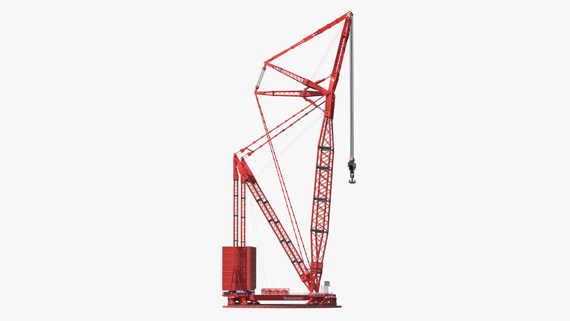 Mammoet Heavy Ring Crane Rigged 3D model preview