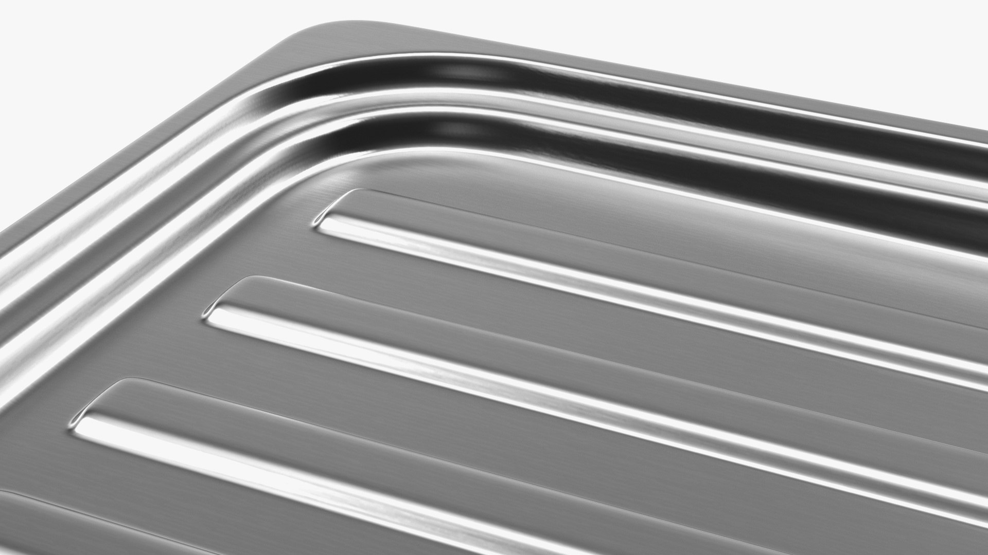 3D Single Bowl Kitchen Sink with Drainboard model TurboSquid 1742045