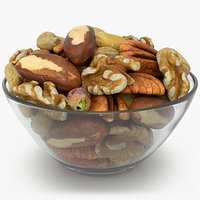 Mixed Nuts in 10 cm Glass Bowl