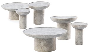 Jack Concrete Round Tables by Bpoint Design 3D model