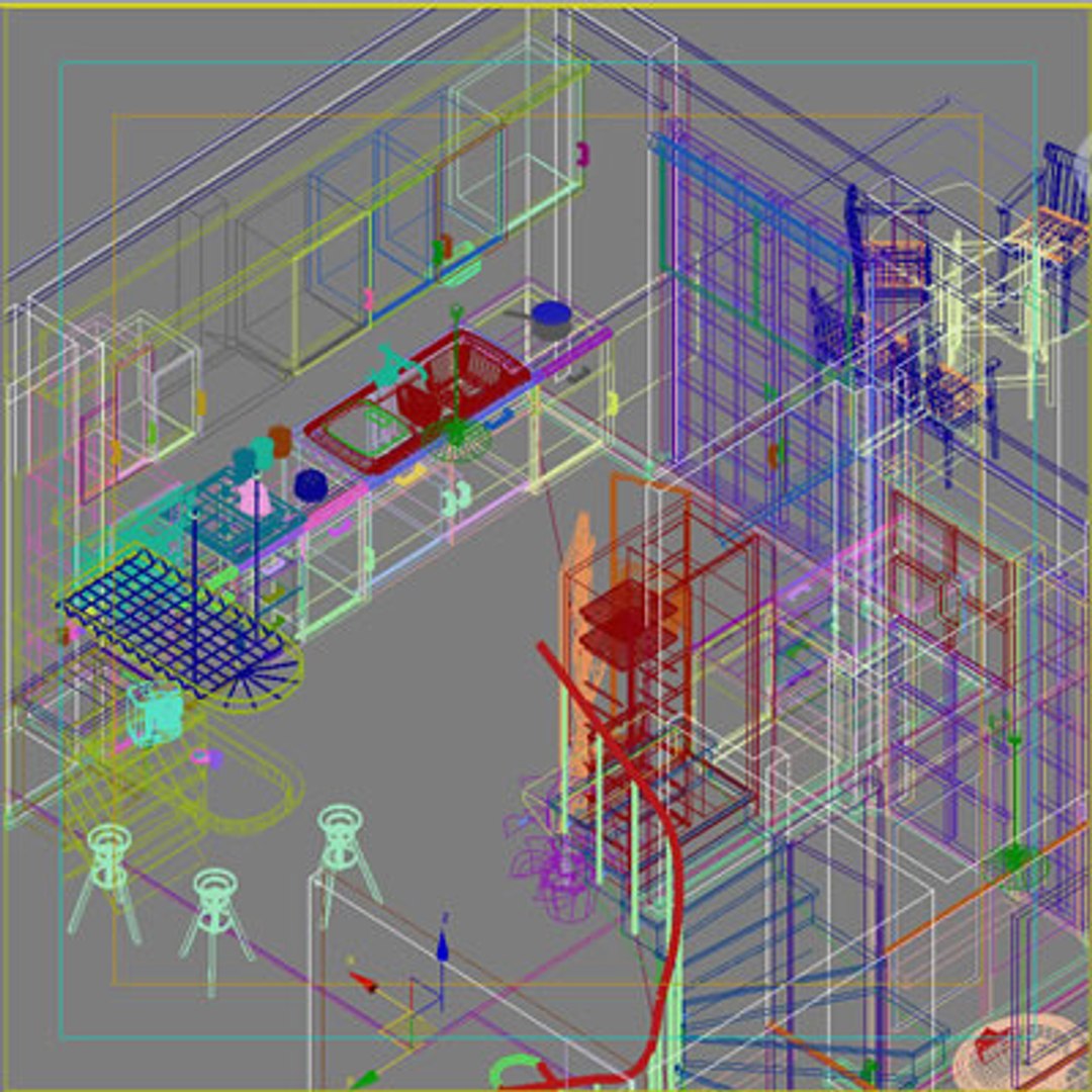 house interior 3d dxf