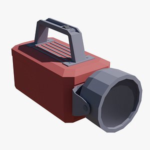 Retro Flashlight 3D model