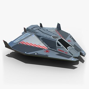 3D model Sci Fi Combat Spaceship