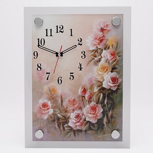 3D Wall clock Rose garden