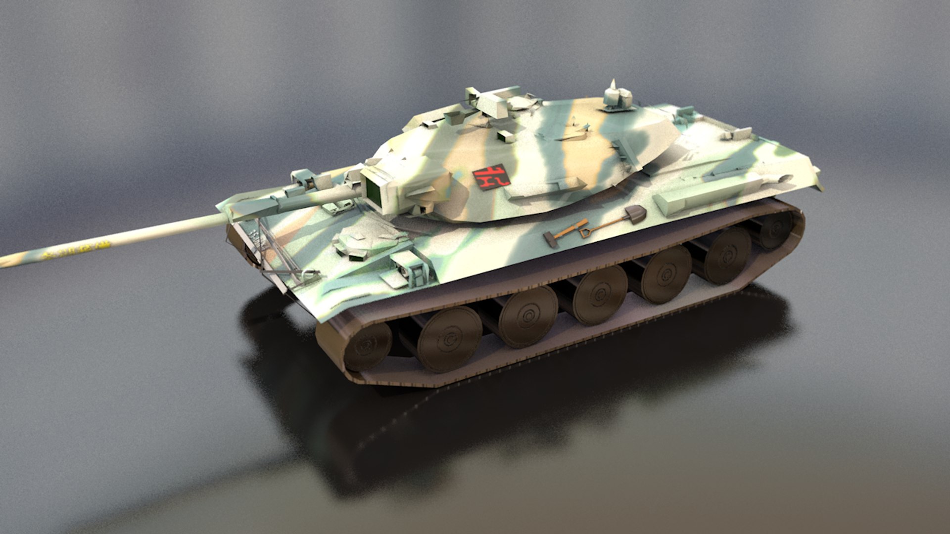 Type 74 main battle tank model - TurboSquid 1446135