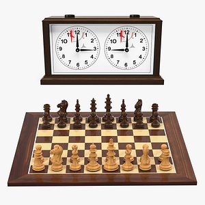 chess mechanical clock model