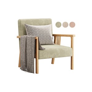 Simplistic Slipper Chair 3D