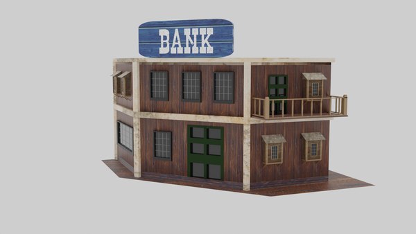 Wild West - Bank 3D model - TurboSquid 1924201