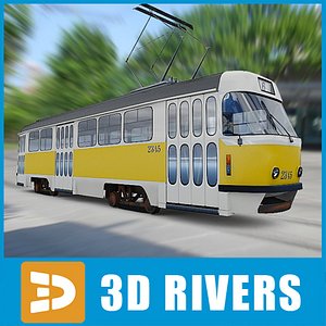 contemporary moscow tram tramways 3d model