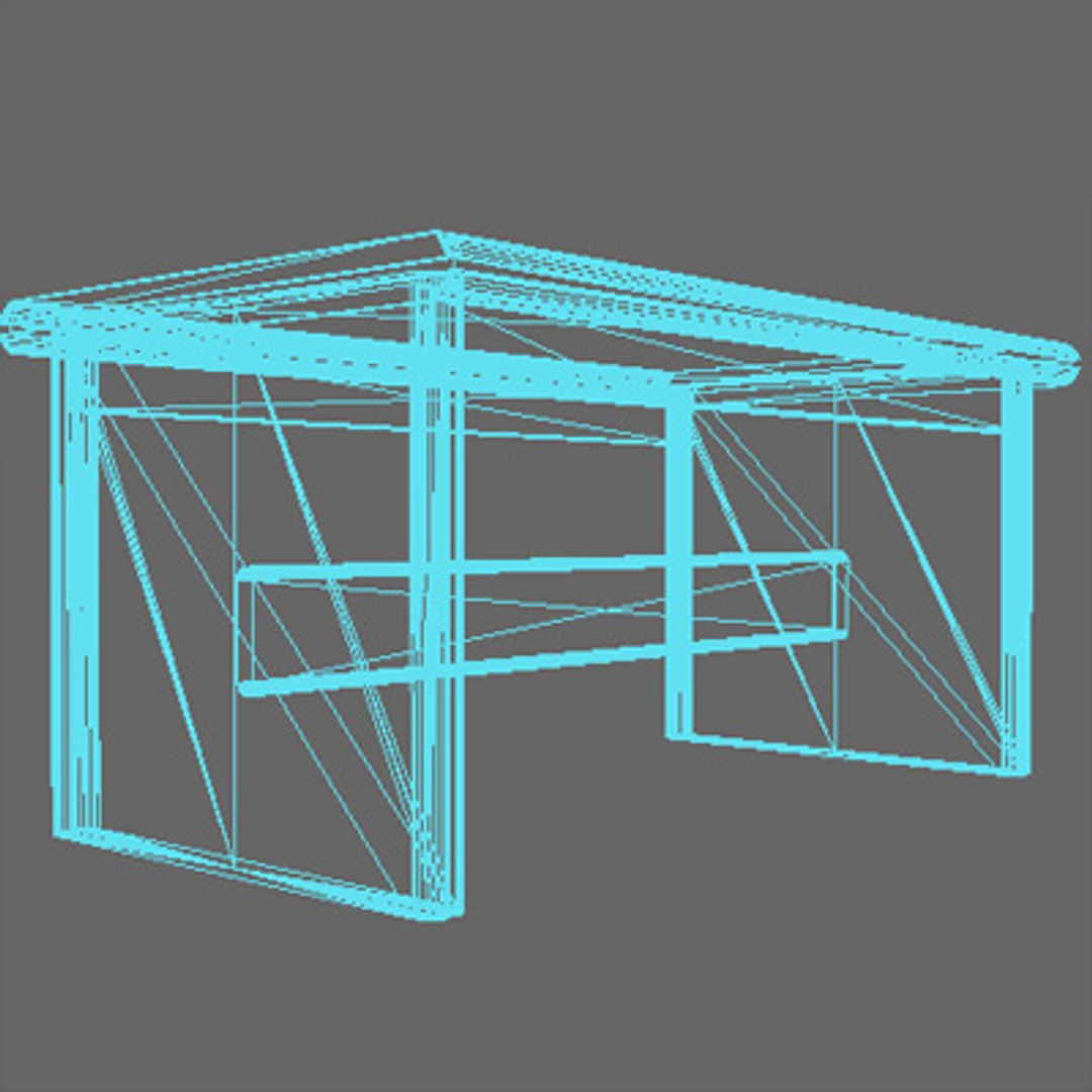 3d Wood Computer Desk