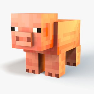 3D Minecraft Pig model