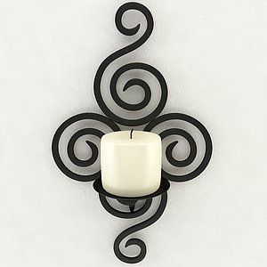 Wallmounted Iron Candle Holder