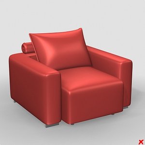 3d armchair chair