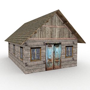 Creepy old wooden house 3D