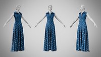 Dress 55 Teal Blue