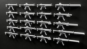 Low Poly MP-style -20 Variations Game Ready model