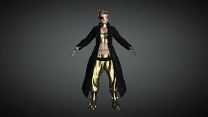 Cyber Punk Female Character 09 3D model