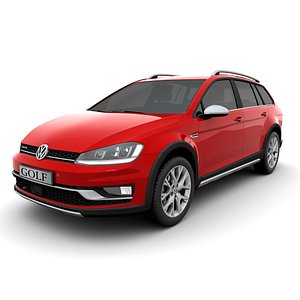 3D volkswagen golf alltrack 2015 model