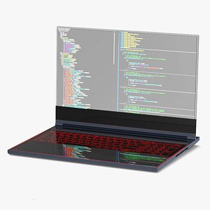 Modern Laptop with a Transparent Display