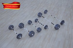 3d model barbell bell