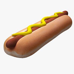 3d model hot dog
