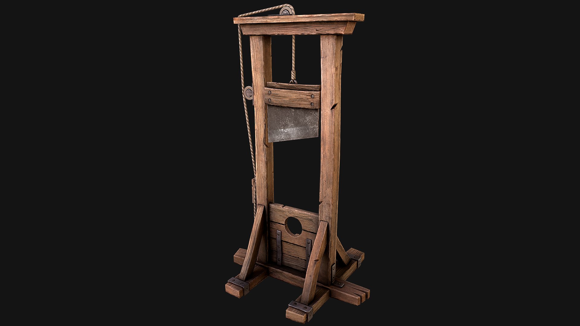 3D Medieval Torture Device Pack https://p.turbosquid.com/ts-thumb/2z/PFIDKa/ef/guillotine1/png/1669554995/1920x1080/fit_q87/dc443307e0bf9892678060228215c78ee2020143/guillotine1.jpg