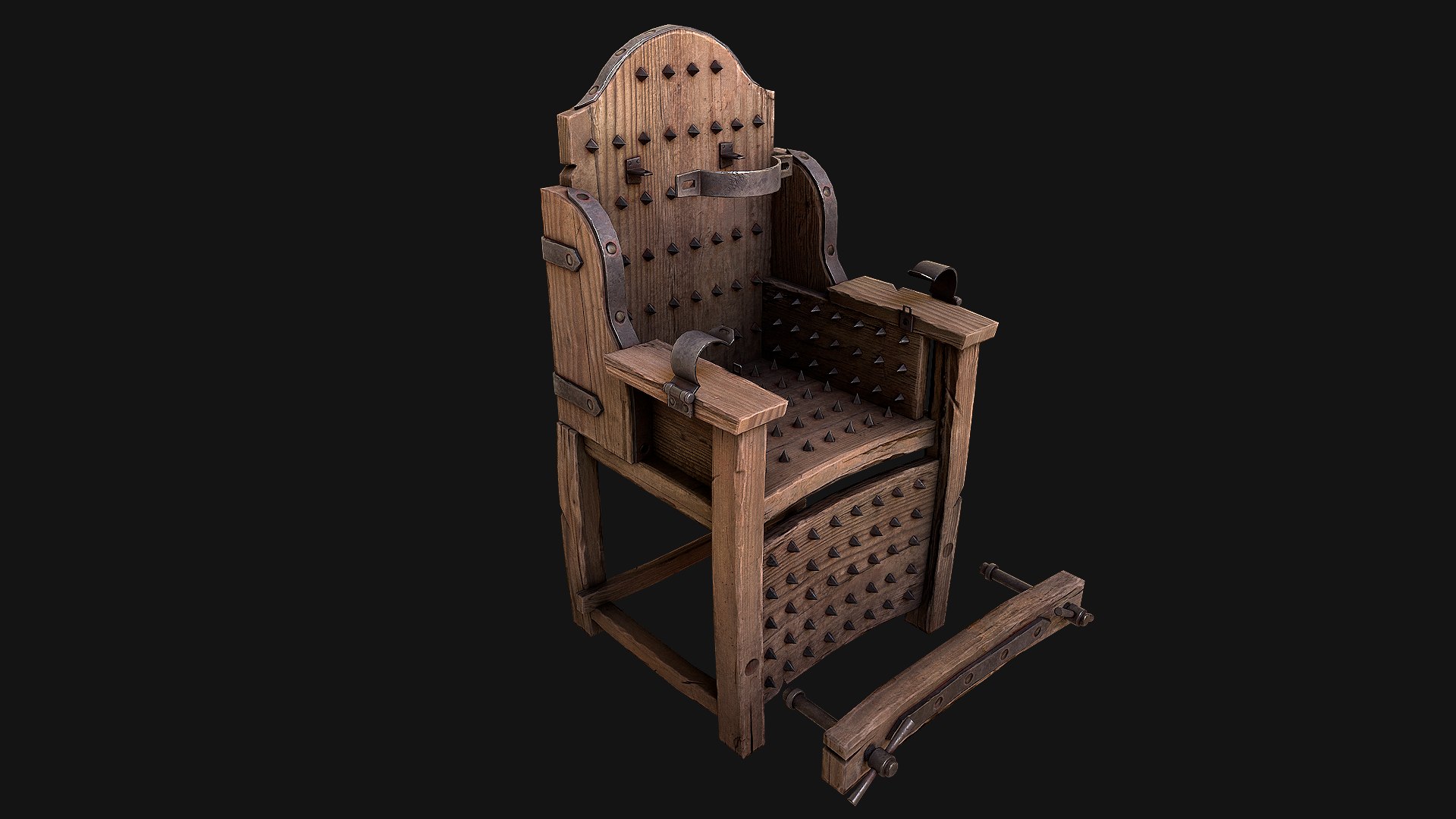 3D Medieval Torture Device Pack https://p.turbosquid.com/ts-thumb/2z/PFIDKa/uQ/torturechair_18/png/1669555069/1920x1080/fit_q87/c36b9bc16b836adb41a246cc13832b145066da6c/torturechair_18.jpg