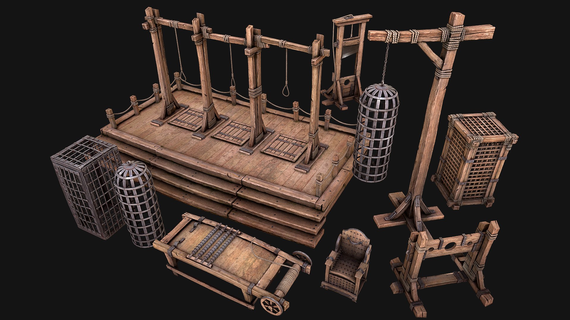 3D Medieval Torture Device Pack https://p.turbosquid.com/ts-thumb/2z/PFIDKa/xV/aatorturepack1/png/1669554963/1920x1080/fit_q87/28be46f0d36341657d7730f8f584775b0fef1bed/aatorturepack1.jpg