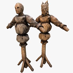 3D Wooden Dummy Medieval Training Camp Environment model