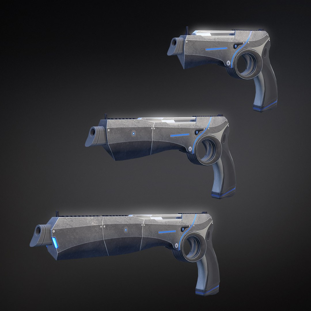 3d model set sci-fi pistols https://p.turbosquid.com/ts-thumb/2z/biXxVo/zhe3RQXI/pistol_00/jpg/1430752286/1920x1080/fit_q87/aac434ee04cbeee6efcdc623c6e0eba025e28c40/pistol_00.jpg