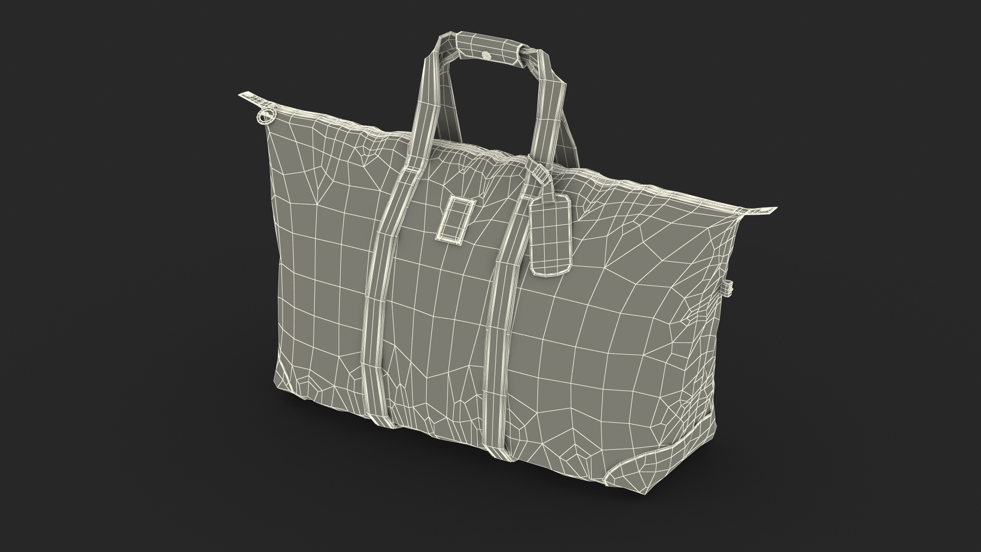 Designer Travel Bag LONGCHAMP Black 3D Model TurboSquid 2202480