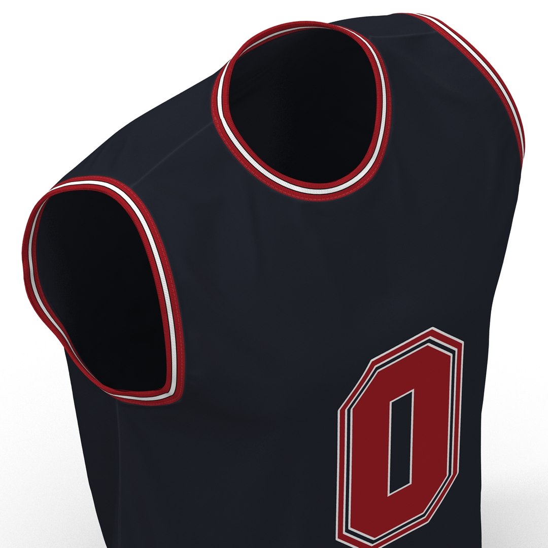 Basketball Jersey Black C4d