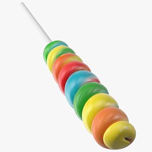 3D Rainbow Twist Lollipop Candy