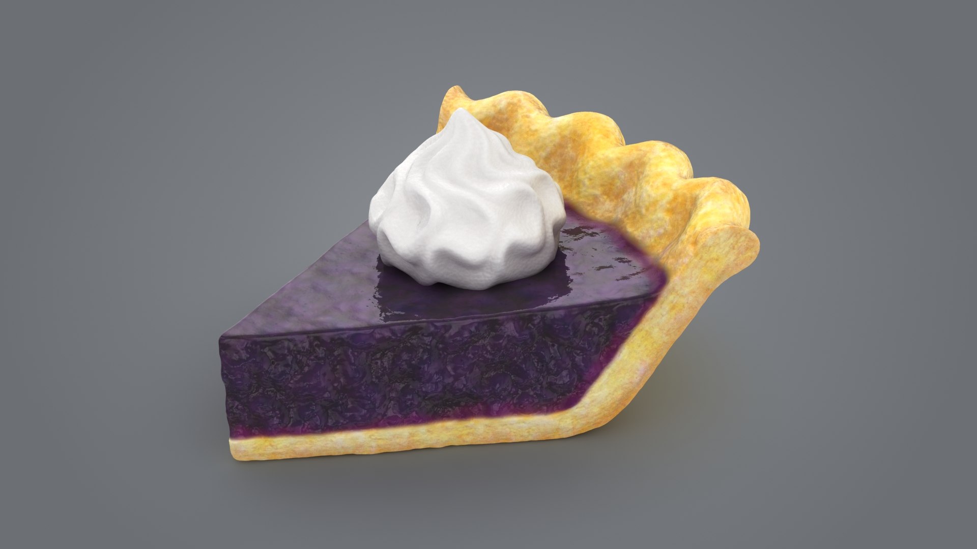 3D Blueberry Pie Slice - TurboSquid 2037443