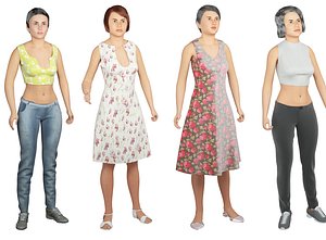 real cloths difference animation character model