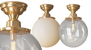 3D Rose City 6 Fitter Semi-Flush Mount model