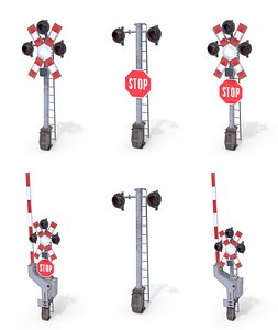 pack rail crossing traffic light model