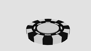 3d model poker chip 3