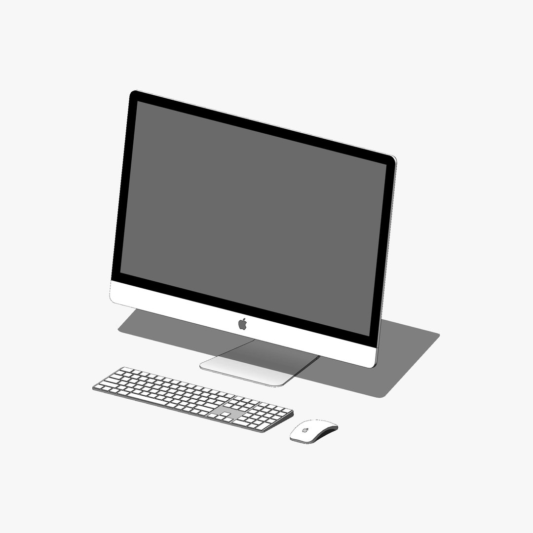 3D model Apple iMac 27 Workstation - Revit Family - TurboSquid 1918600